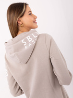 Beżowa bluza kangurka z kapturem SUBLEVEL 