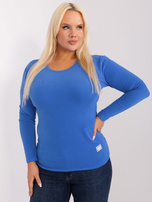 Hurt Ciemnoniebieska dopasowana bluzka plus size