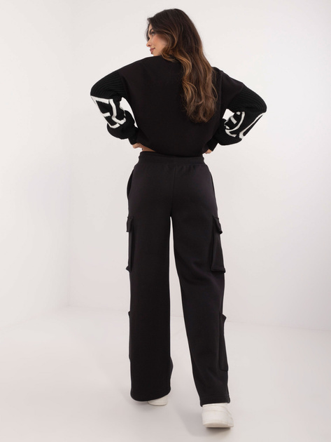 Hurt Czarne szerokie spodnie dresowe typu cargo SUBLEVEL