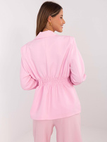 Hurt Jasnoróżowa marynarka ze ściągaczem w talii