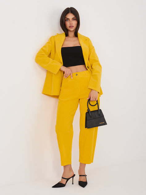 Żółta sztruksowa marynarka oversize RUE PARIS