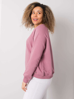 Růžovo-hnědá mikina plus size z bavlny Donna.