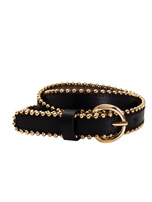 Hurtownia Czarny pasek damski z ekoskóry OCH BELLA