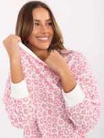 Hurt Brudnoróżowo-biała bluzka z dodatkiem wiskozy