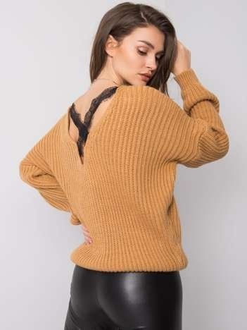 Kamelfarbener Pullover Bernadette OCH BELLA.