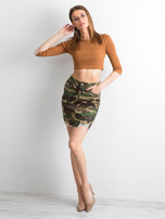 Spódnica mini we wzór moro