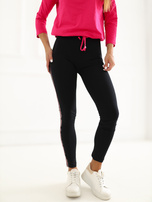 Czarne damskie legginsy bawełniane Alison RUE PARIS