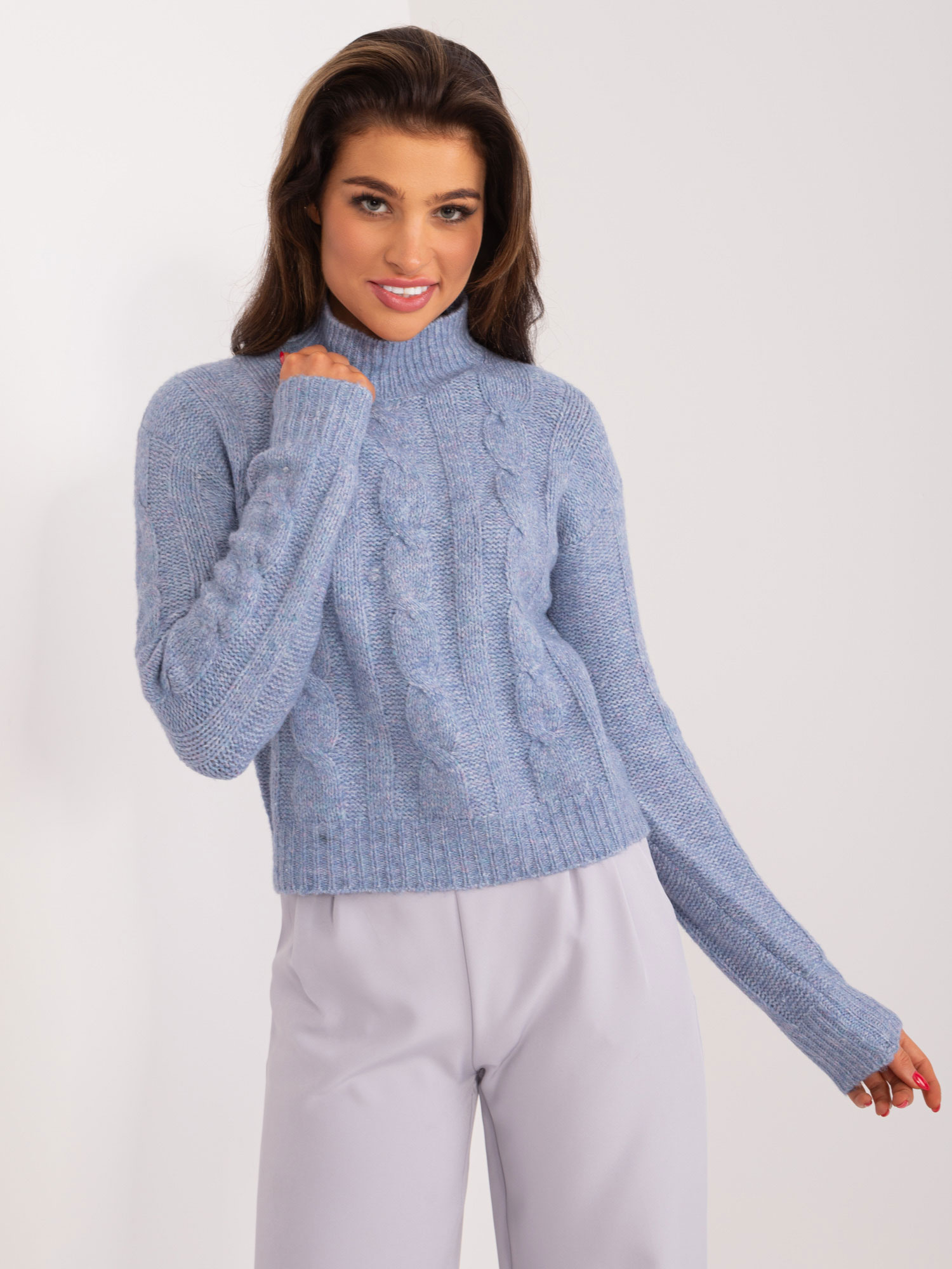 Sweter ciemny niebieski