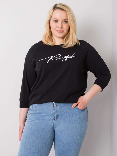 Czarna bluzka z napisem Rosie