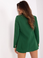 Hurt Ciemnozielony garniturowy komplet elegancki z szortami