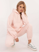 Hurt Jasnoróżowy melanżowy komplet basic z ociepleniem