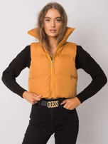 Ciemnożółta kamizelka pikowana Gizelle