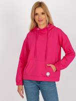 Hurt Fuksjowa damska bluza kangurka z kapturem