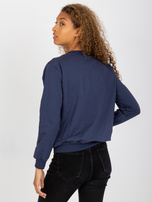 Hurt Granatowa pikowana bluza bomberka z kieszeniami RUE PARIS