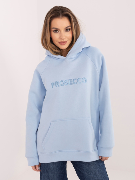 Jasnoniebieska bluza kangurka z kapturem RUE PARIS