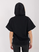 Czarna rozpinana bluza basic z bawełny