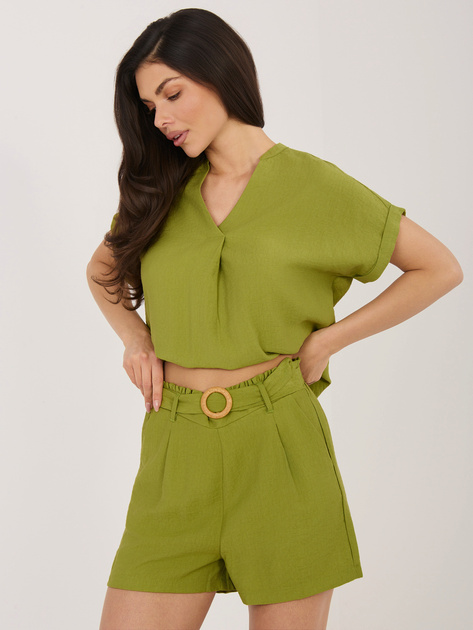 Oliwkowe letnie szorty od kompletu SUBLEVEL