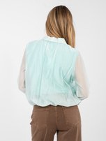 Jasnomiętowa wizytowa bluzka z podszewką 