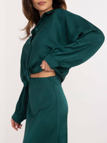 Hurt Ciemnozielona midi spódnica o kroju syrenki