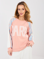 Pastelowy dresowy komplet z lampasami