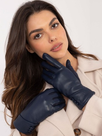 Wholesale Blue Women's Eco-Leather Gloves
