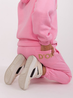 Hurt Różowy dwuczęściowy damski komplet dresowy