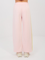 Jasnoróżowe dresowe spodnie z wiązaniem RUE PARIS 