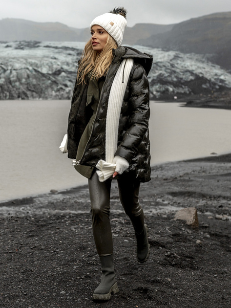 Hurt Ecru komplet zimowy z czapką i szalikiem Rubby RUE PARIS