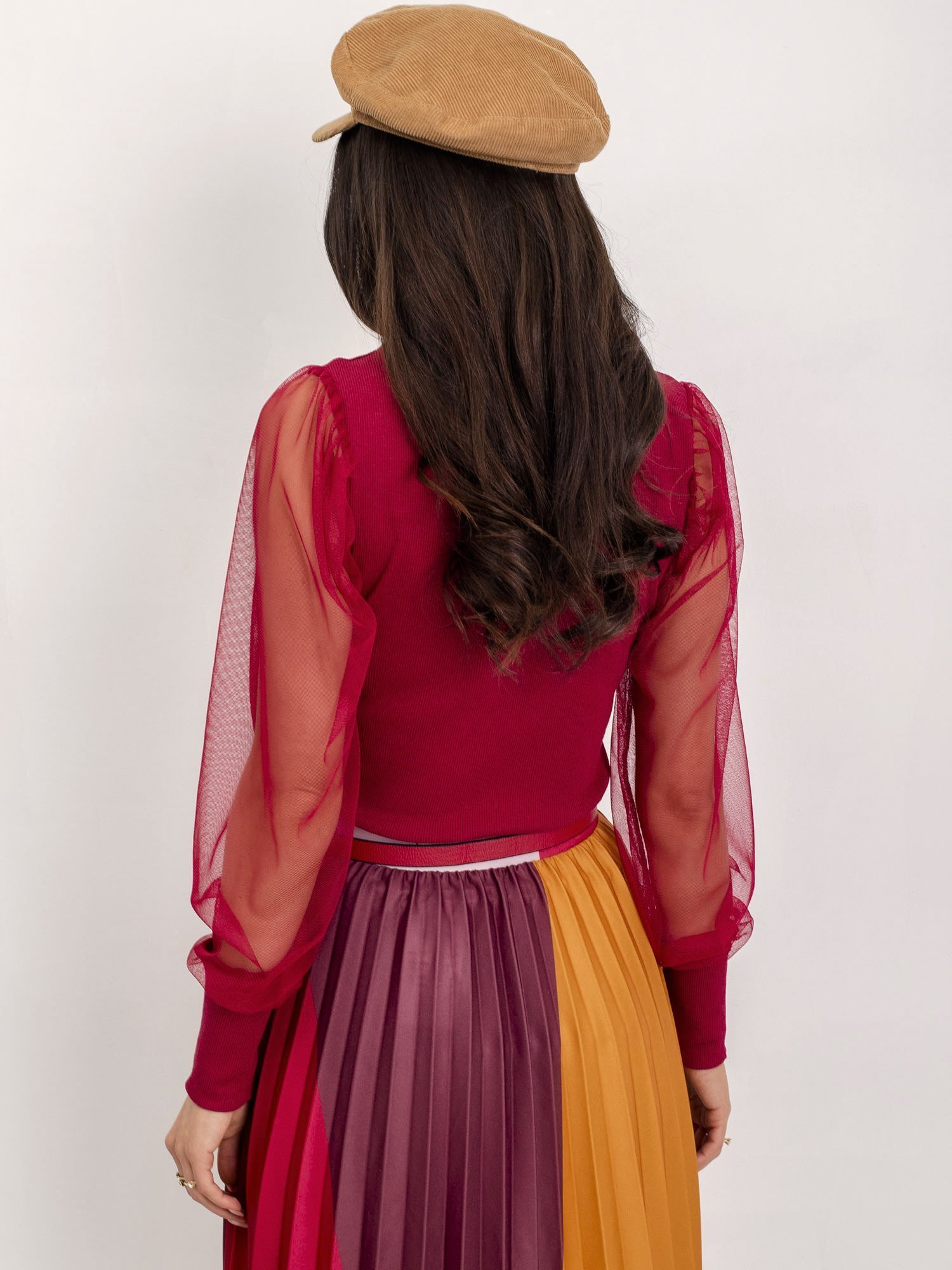 RUE PARIS Burgundy blouse Cynthia