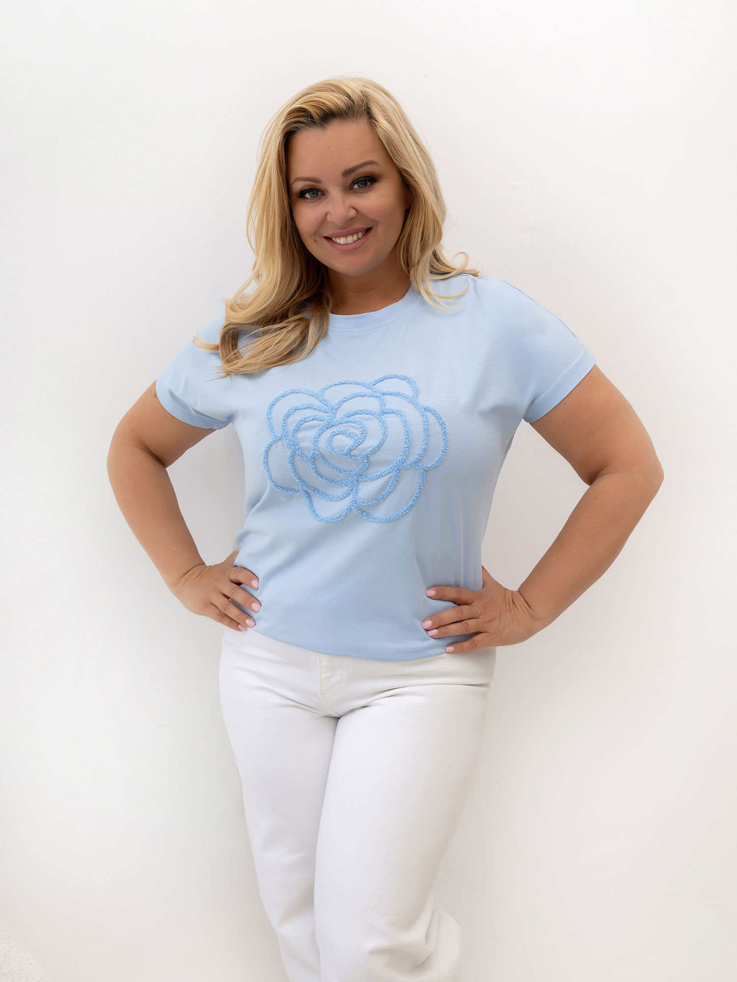 T-shirt jasny niebieski
