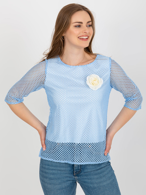 Hurt Jasnoniebieska bluzka wizytowa z rękawem 3/4