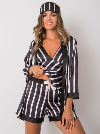 Black Striped Sleeping Set
