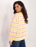 Żółta damska bluza z dłuższym tyłem