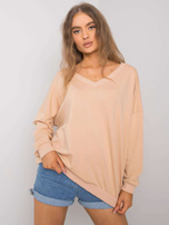 Beżowa bluza bez kaptura Lilyana