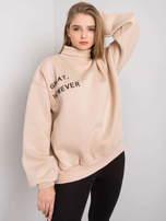 Béžová zateplená oversized mikina Kelly.