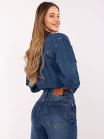 Ciemnoniebieskie jeansy wide leg SUBLEVEL 