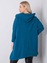 Morska bluza plus size z kapturem Aina