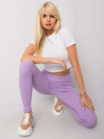 Light Purple Vesper Ribbed Leggings