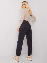 Czarne spodnie mom jeans Alvana RUE PARIS