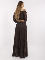 Dunkelbraune Spitzenhose Boho.