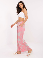 Różowe letnie spodnie z wiskozy SUBLEVEL