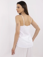 Biały damski top z wiskozy FRESH MADE