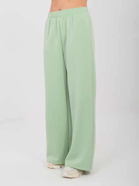 Pistacjowo-różowy komplet z szerokimi spodniami RUE PARIS