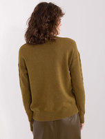 Hurtownia Khaki damski sweter w warkocze 