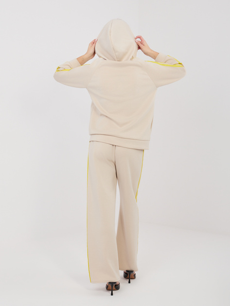 Beżowa rozpinana bluza z kapturem RUE PARIS