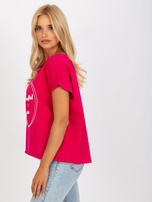 Hurtownia online Fuksjowa luźna bluzka one size z haftem 