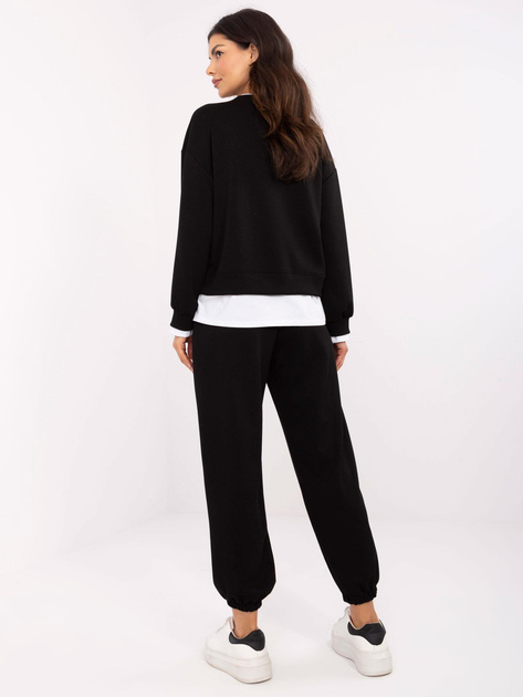 Hurt Czarny dresowy komplet ze spodniami joggerami