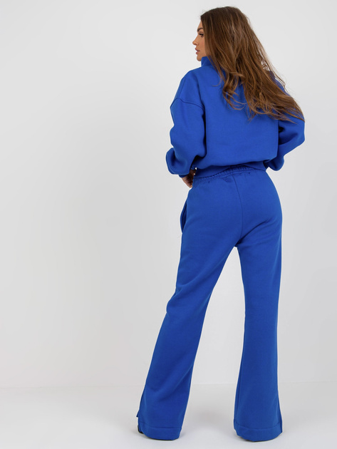 Hurt Kobaltowy dresowy komplet basic z bluzą z suwakiem