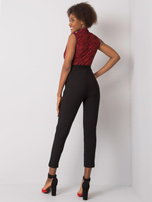 Czarno-czerwony kombinezon z paskiem Seila RUE PARIS