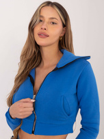 Dark blue short zip-up sweatshirt Ann RUE PARIS.